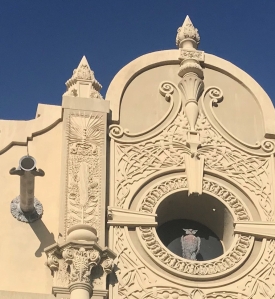 detail of owl's club facade